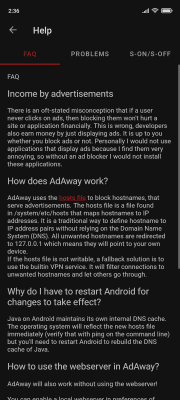 Screenshot of the application AdAway - #8