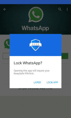 Screenshot of the application App Lock - #4