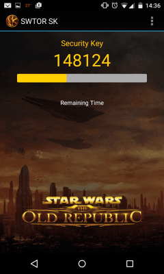 Screenshot of the application The Old Republic Security Key - #3