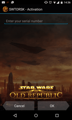 Screenshot of the application The Old Republic Security Key - #4