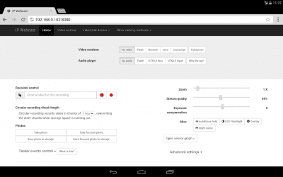 Screenshot of the application IP Webcam - #8