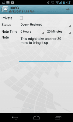 Screenshot of the application Novell Service Desk - #6