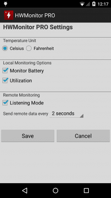 Screenshot of the application HWMonitor PRO - #4