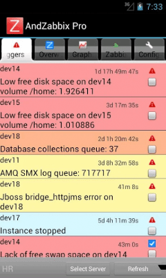 Screenshot of the application Andzabbix Lite - #4