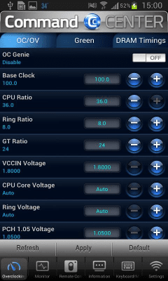 Screenshot of the application MSI Command Center - #3