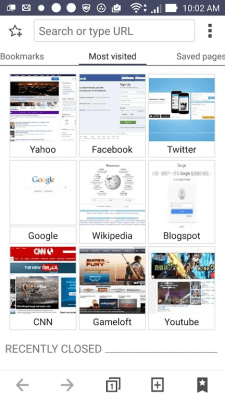 Screenshot of the application ASUS Browser - #2