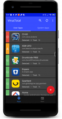 Screenshot of the application VirusTotal Mobile - #3