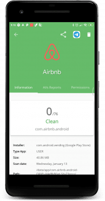 Screenshot of the application VirusTotal Mobile - #4