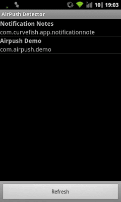Screenshot of the application AirPush Detector - #2
