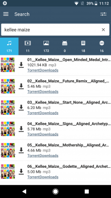 Screenshot of the application FrostWire: Torrent Downloader & Music Player - #2