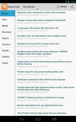 Screenshot of the application News Feed (RSS Reader) - #3