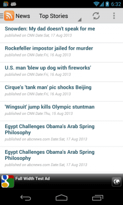 Screenshot of the application News Feed (RSS Reader) - #6
