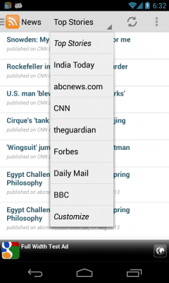 Screenshot of the application News Feed (RSS Reader) - #7