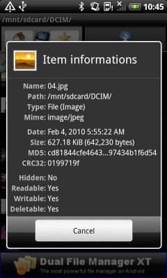 Screenshot of the application Bluetooth File Transfer - #5