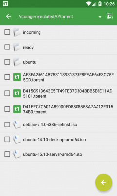 Screenshot of the application tTorrent Lite - #6