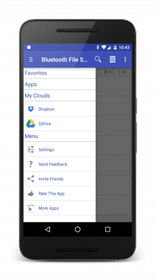 Screenshot of the application Bluetooth File Share - #2
