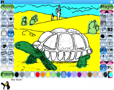 Screenshot of the application Tux Paint - #2