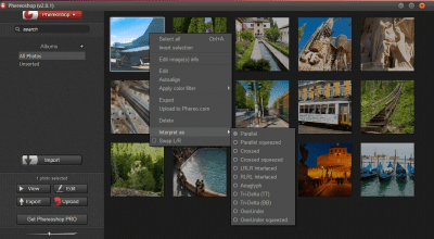 Screenshot of the application Phereoshop - #2