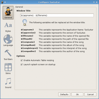 Screenshot of the application TuxGuitar - #5