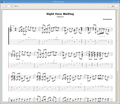 Screenshot of the application TuxGuitar - #6