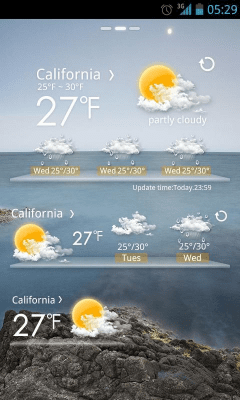 Screenshot of the application Moon Light GO Weather EX - #2