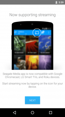 Screenshot of the application Seagate Media app - #5