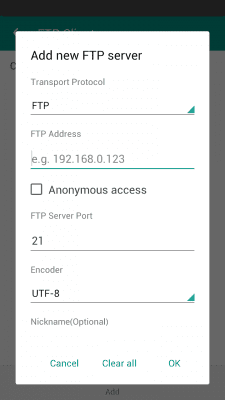 Screenshot of the application FTP Client plugin for FE - #3