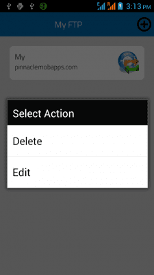 Screenshot of the application MY FTP Lite - #2