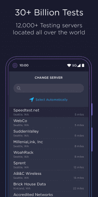 Screenshot of the application Speedtest.net - #6