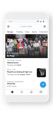 Screenshot of the application Twitter - #2
