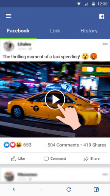 Screenshot of the application Video Downloader for Facebook - #2