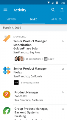 Screenshot of the application LinkedIn Job Search - #4