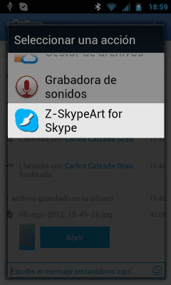 Screenshot of the application Z-SkypeArt for Skype - #5