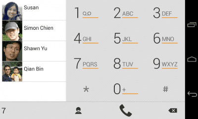 Screenshot of the application exDialer Orange ICS Theme - #4