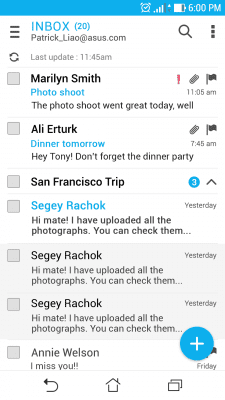 Screenshot of the application ASUS Email - #2