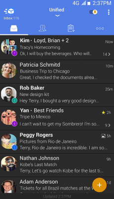 Screenshot of the application Email TypeApp - #4
