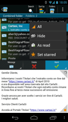 Screenshot of the application ProfiMail Go - #6