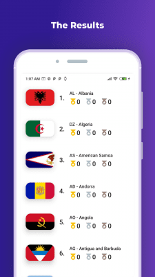 Screenshot of the application Tokyo 2021 - #3