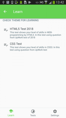 Screenshot of the application UpYourLevel WEB-programming - UpWork tests - #3