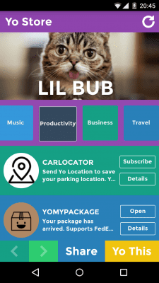 Screenshot of the application Yo - #2
