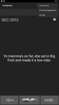 Screenshot of the application Yo Mamma - #3