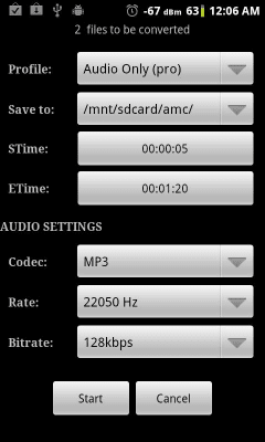 Screenshot of the application Video Converter Android - #5