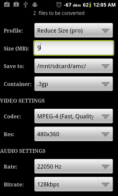 Screenshot of the application Video Converter Android - #6