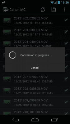 Screenshot of the application Canon Movie Converter - #4
