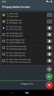 Screenshot of the application FFmpeg Media Encoder - #2