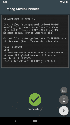 Screenshot of the application FFmpeg Media Encoder - #4