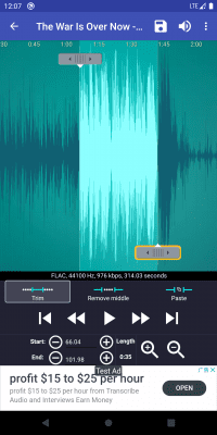 Screenshot of the application Ringtone Maker by Big Bang - #2
