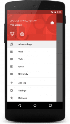 Screenshot of the application Wear Audio Recorder - #2