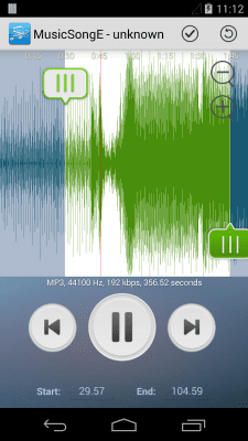 Screenshot of the application Villacat Ringtone Maker - #2