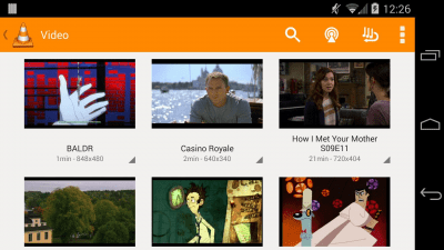 Screenshot of the application VLC for Android beta - #4